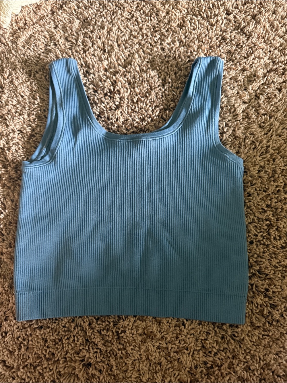 Athleta Ribbed Scoop Tank - Blue